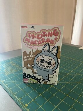 POP MART labubu Exciting Macaron Vinyl keychain -Sesame Bean